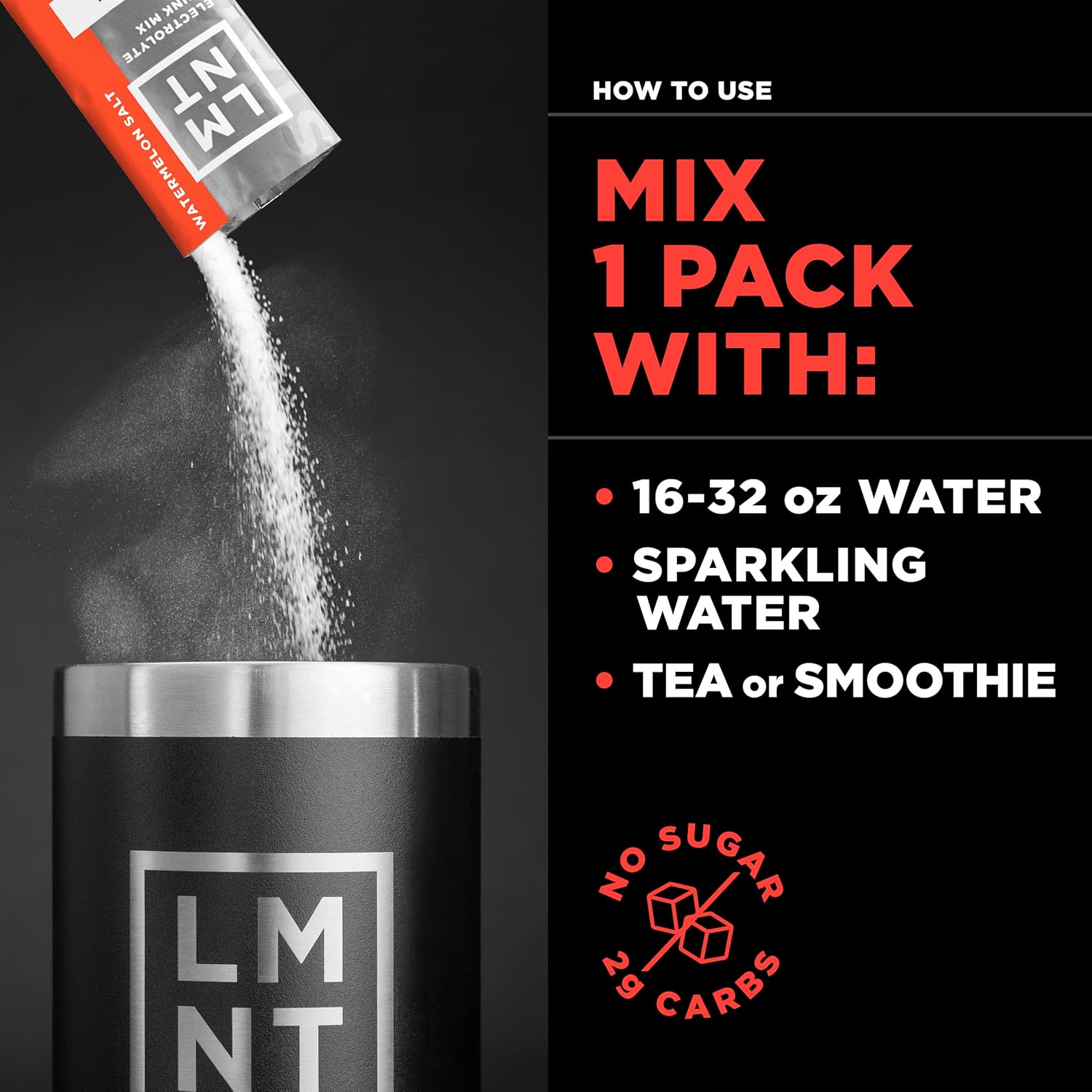 LMNT Electrolyte Drink Mix.